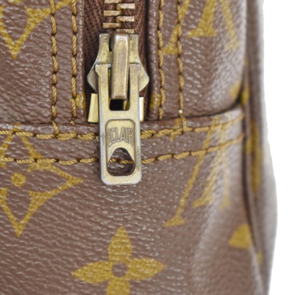 Authentic LOUIS VUITTON Trousse Toilette 28 Clutch Hand Bag Monogram Brown - Picture 5 of 8